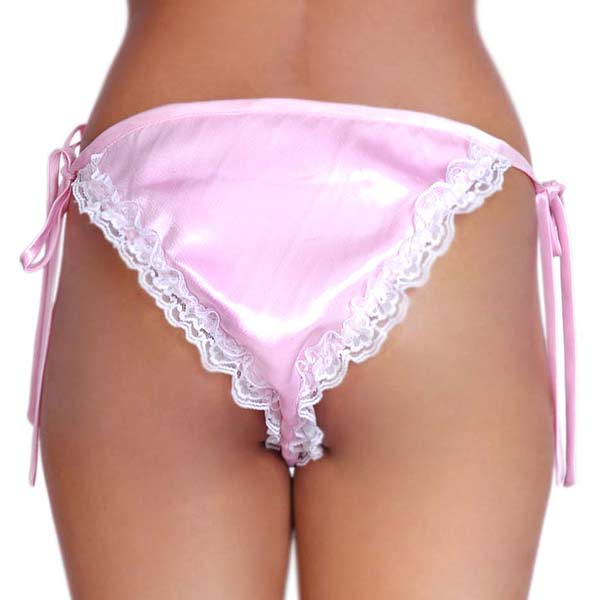 bikini bonnie pink satin panties 2