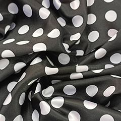 polka dots black & white