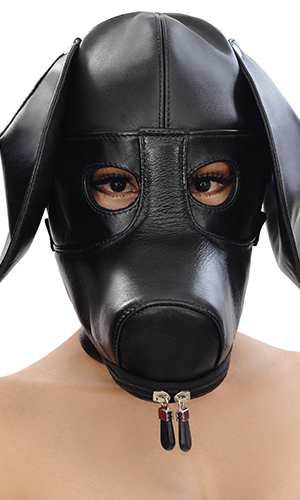 Leather Doggy Pup Hood